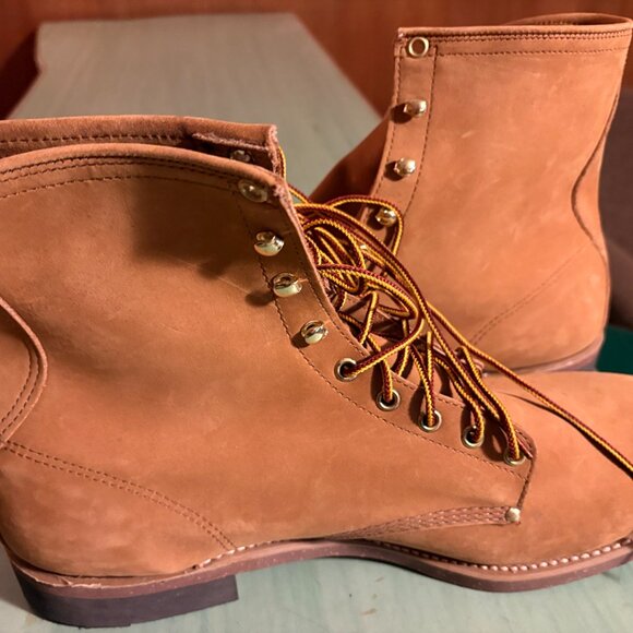 NEW Mens Field & Forest Beckman Style Tan Cork Sole Boots Size 14 D USA Made main image 9